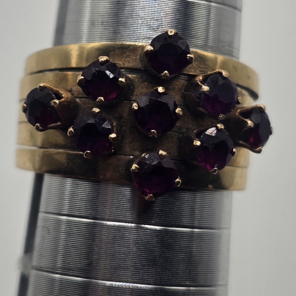18k Gold And Red Ruby Gemstone Ring - image 8